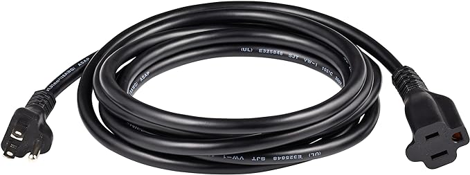 Amazon Basics Extension Cord, 10 Ft, 3 Prong Outlet Extender, 13 Amps - Image 2