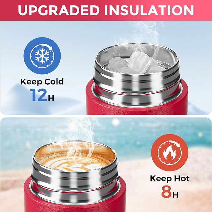 【Upgraded】Exllena Small Insulated Water Bottle 8 oz/250ml– Mini Insulated Water - Image 5