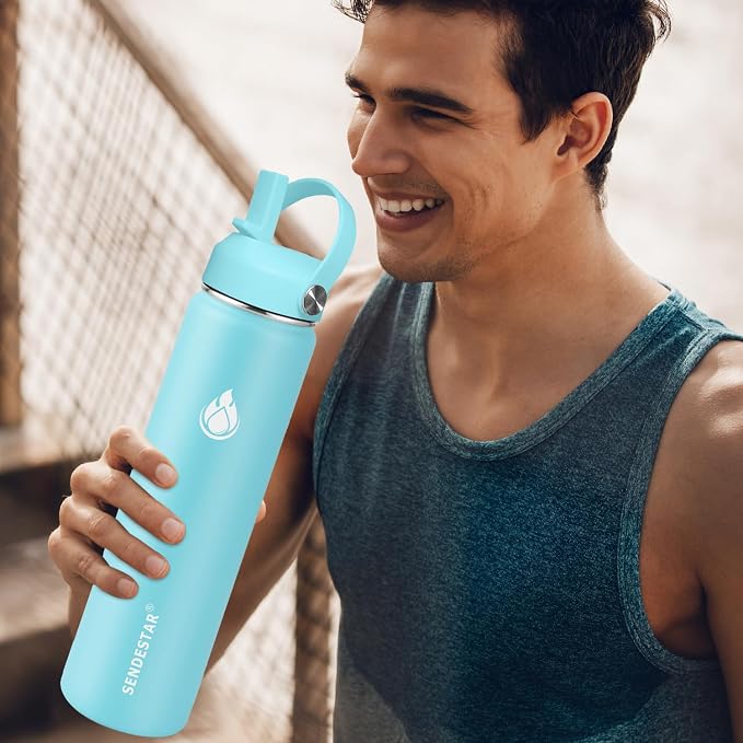 SENDESTAR Stainless Steel Water Bottle, Wide Mouth Water Bottle 40 oz - Image 5