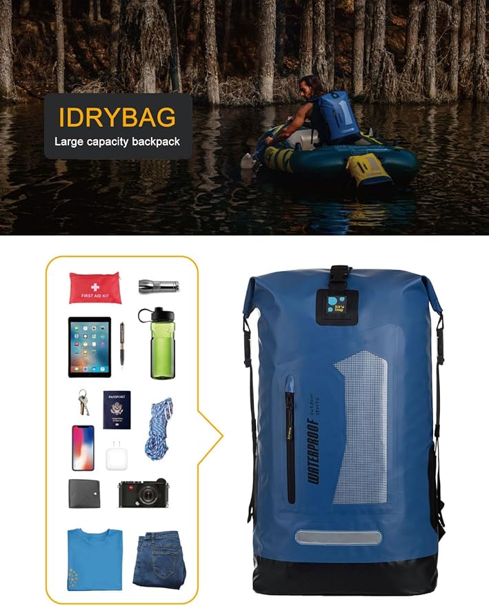 IDRYBAG Waterproof Backpack for Men 20L/30L/40L, Floating Dry Bag Kayak - Image 6