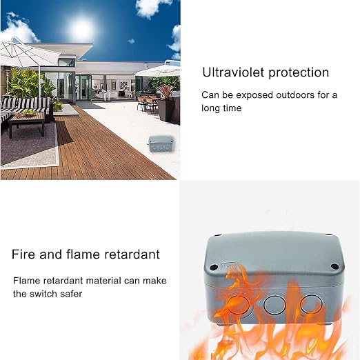 Nineleaf 6PK Outdoor Junction Box ABS Plastic Dustproof IP66 Waterproof - Image 4