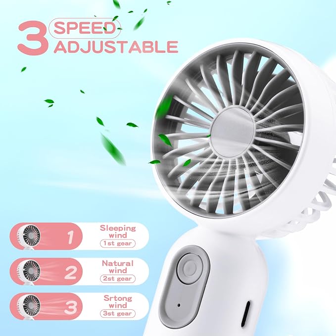 Rossesay 6 Pcs Mini Portable Fan Bulk Cute Handheld Lightweight Small Little - Image 4