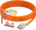 6 FT 14/3 Extension Cord Outdoor, Heavy Duty Weatherproof & Flame Retardant by Skrizcable