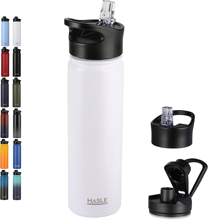 HASLE OUTFITTERS Insulated Water Bottle 22 oz Double Wall Stainless Steel Water by HASLEOUTFITTERS