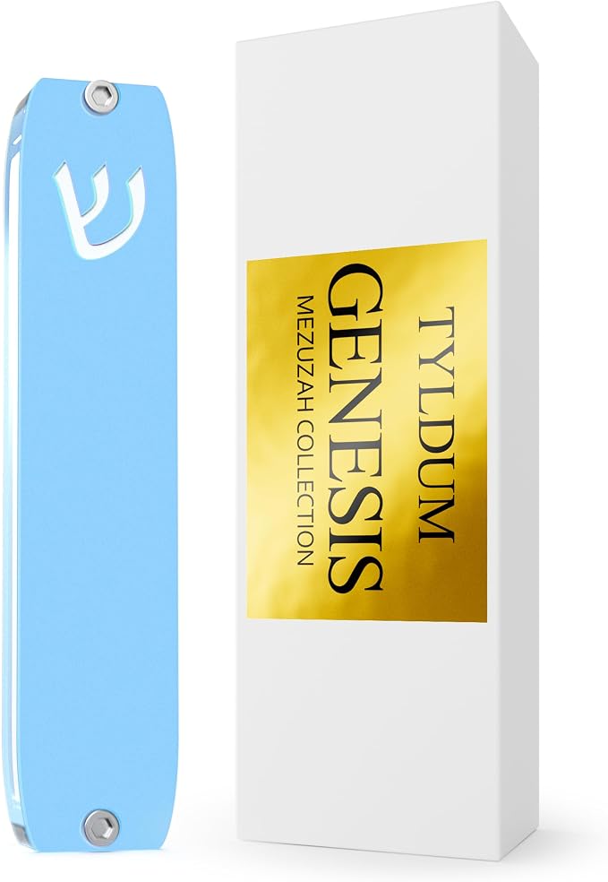 Genesis Mezuzah for Door – Modern Acrylic Mezuzah Case Without Kosher Scroll – by TYLDUM