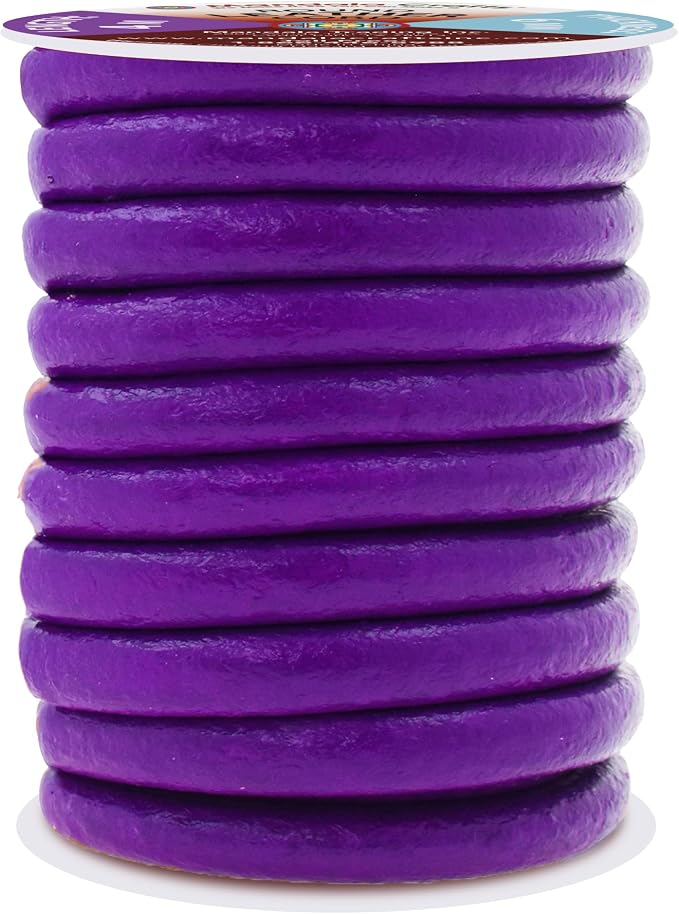 Mandala Crafts Round Genuine Purple Leather Cord - Image 2