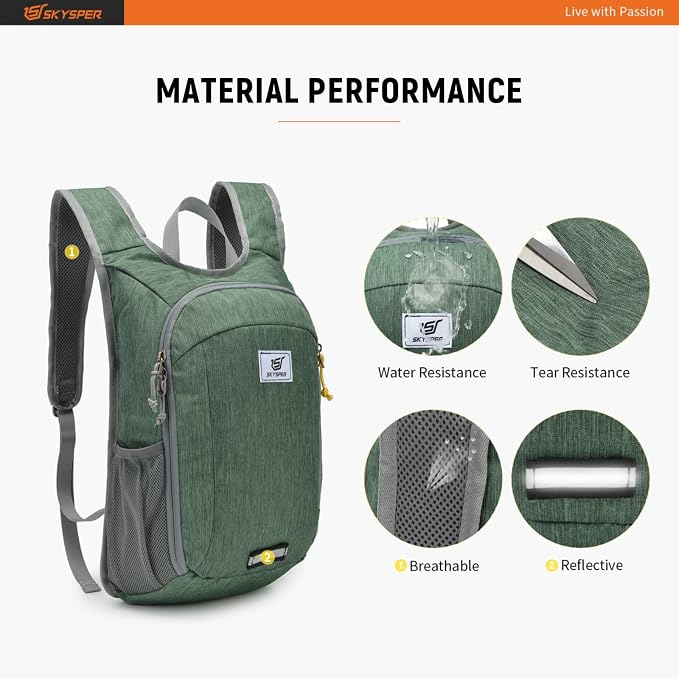 SKYSPER Small Daypack 10L/15L/20L Hiking Backpack Packable Lightweight Travel - Image 4