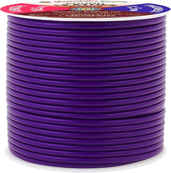 Mandala Crafts Round Genuine Purple Leather Cord - Image 2