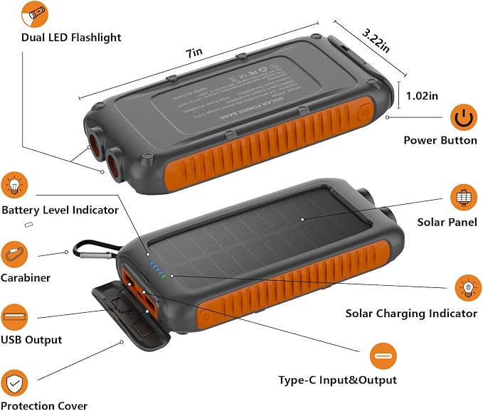 Solar Charger Power Bank 49800mAh Portable Solar Phone Charger - Image 9