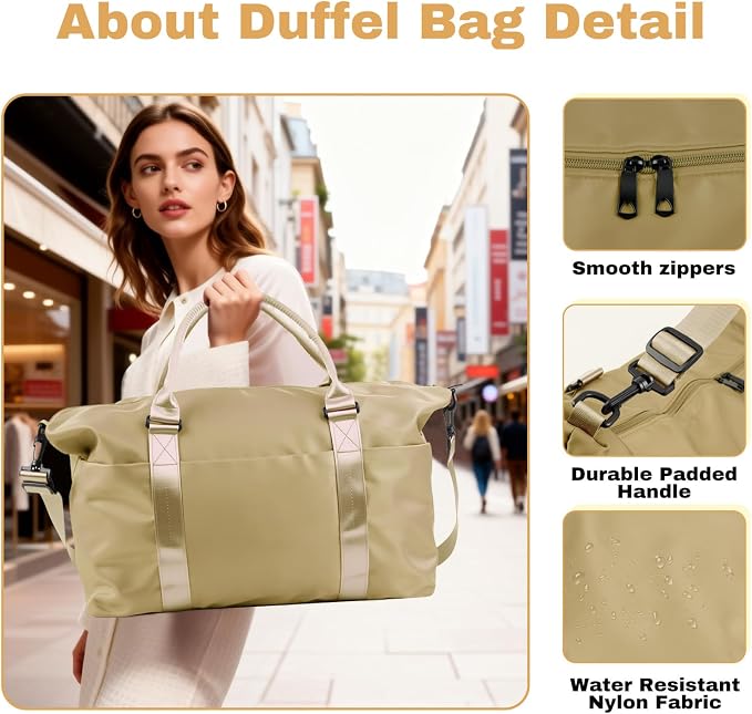 Weekender Duffel Bags for Women， Travel Totes Bag for Airplane Essentials - Image 6