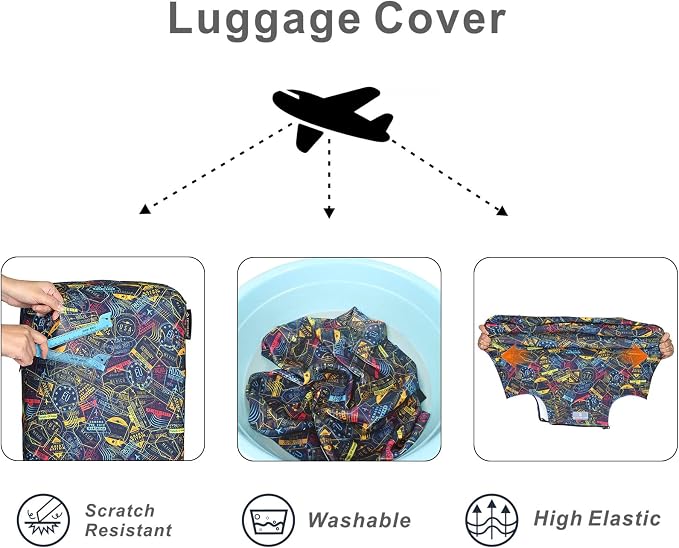 Explore Land Travel Luggage Cover Suitcase Protector Fits 18-22 Inch Case - Image 4