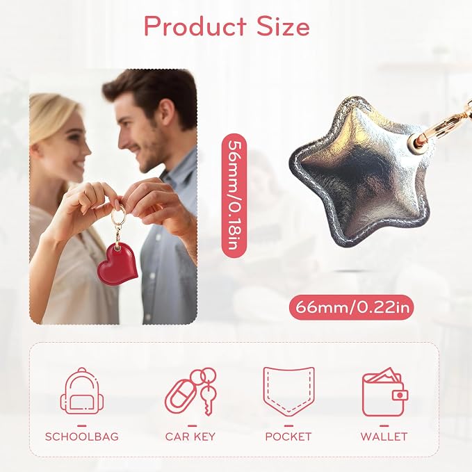 Leather Charm Keychain Holder Case Compatible - Image 3