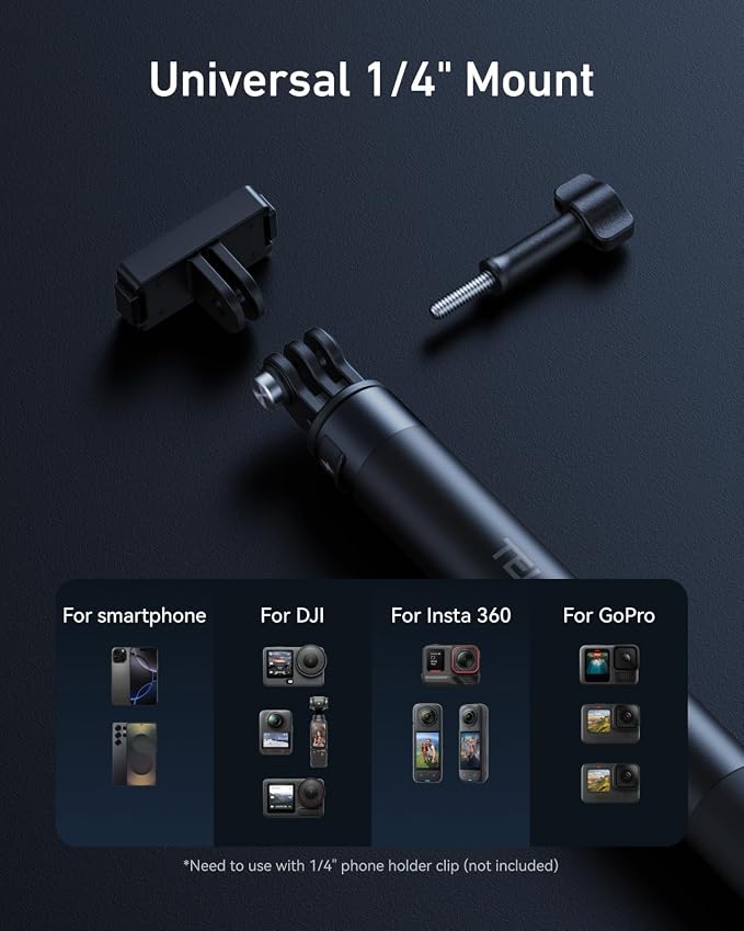 TELESIN Power Grip Selfie Stick - Image 4