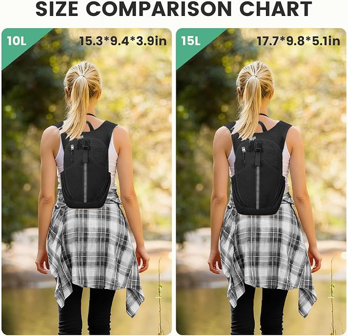Small Hiking Backpack 15L- Lightweight Packable Foldable Backpack - Image 4