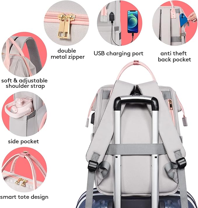 Kaome Lunch Backpack 15.6 Inch Laptop Backpack - Image 5