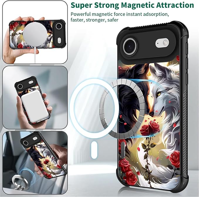 for iPhone 17 Air Case, for MagSafe Graphic Design for Girl Boy Soft Silicone - Image 2