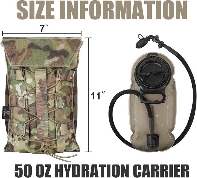 PETAC GEAR 1.5L / 3L Tactical Hydration Pack，Molle Carrier Pouch - Image 6
