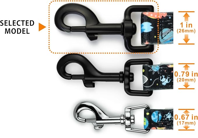 Garwor 4 Pcs 1 Inch Heavy Duty Black Electrophoresis Coating Swivel Snap Hooks - Image 4