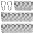 Carabiner, Heavy Duty Galvanized Steel Spring Snap Hook Carabiner Clips by High-PQ