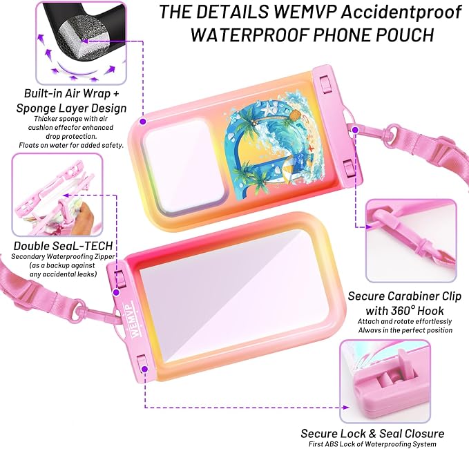 Personalized Initial Waterproof Phone Pouch Case - Image 3