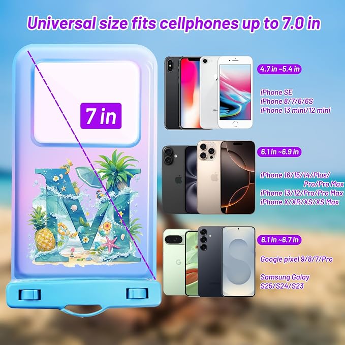 Personalized Initial Waterproof Phone Pouch Case - Image 2
