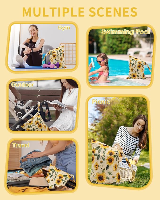 babygoal Wet Dry Bags 3 Pack, Waterproof Travel Bags - Image 4