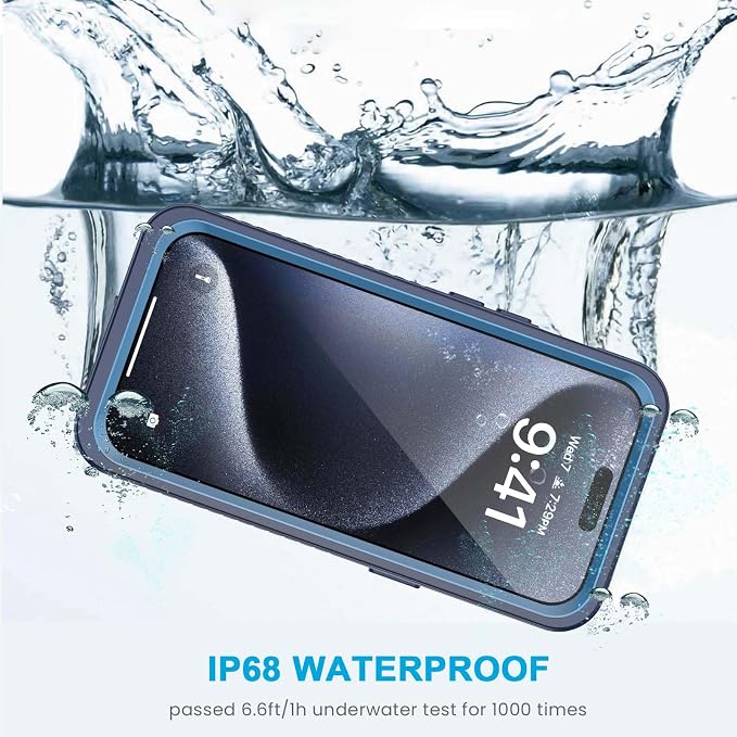 Lanhiem for 15 Pro Case, IP68 Waterproof Dustproof Shockproof Case - Image 2