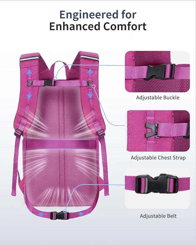 ECOHUB Hiking Backpack 30L Travel Backpack Lightweight Casual Daypack Water - Image 2