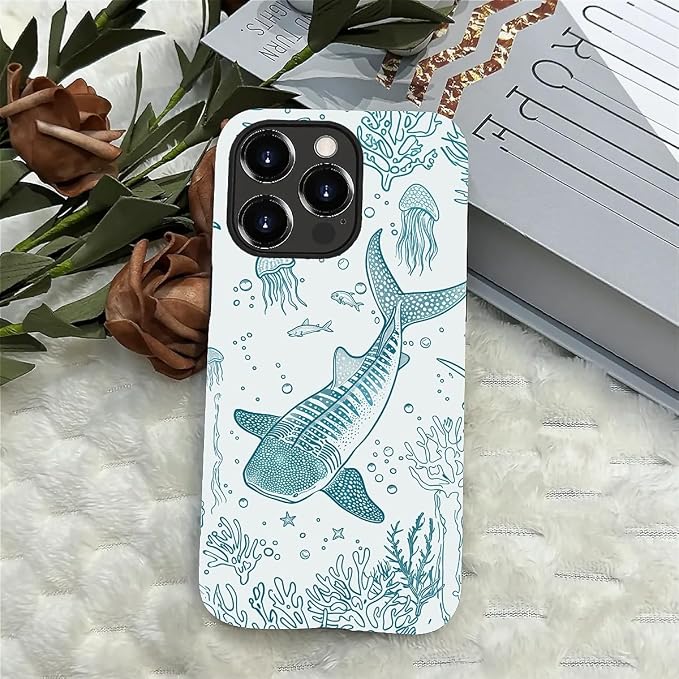 for iPhone 14 Pro Case, HH2 Ocean Whale Shark Hybrid 2 Layer Hard Shell - Image 4