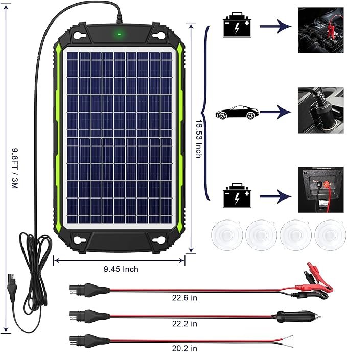 Sun Energise 10W 12V Solar Battery Charger Maintainer PRO, Built-in Smart MPPT - Image 8