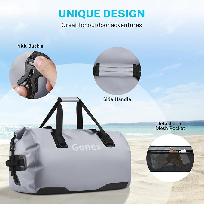 Gonex 40L 60L 80L Extra Large Waterproof Duffle Travel Dry Duffel Bag Heavy - Image 4