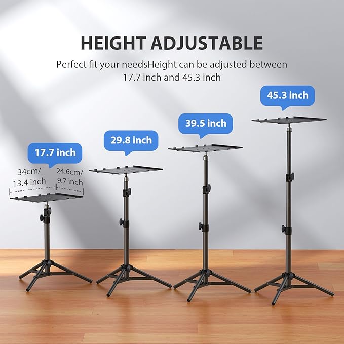 Projector Stand Tripod, Laptop Tripod Stand, Foldable Portable Projector Floor - Image 4