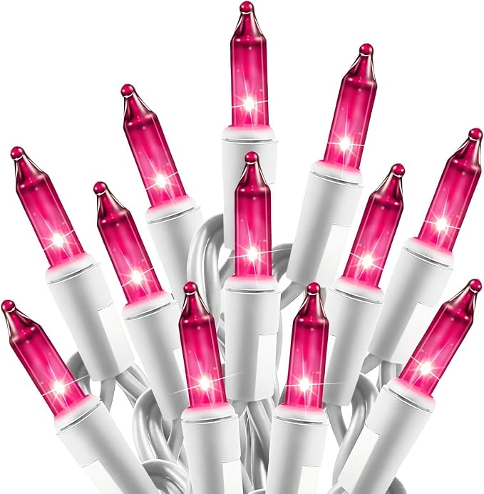 Christmas Pink Mini String Lights by Minetom