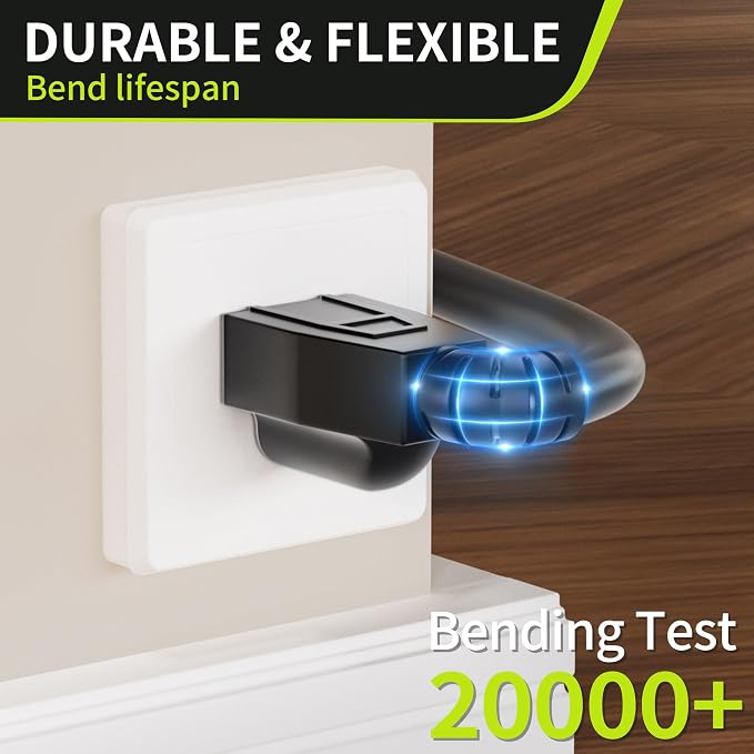 16/3 Black 25 FT Extension Cord, Indoor Extension Cord - Image 4