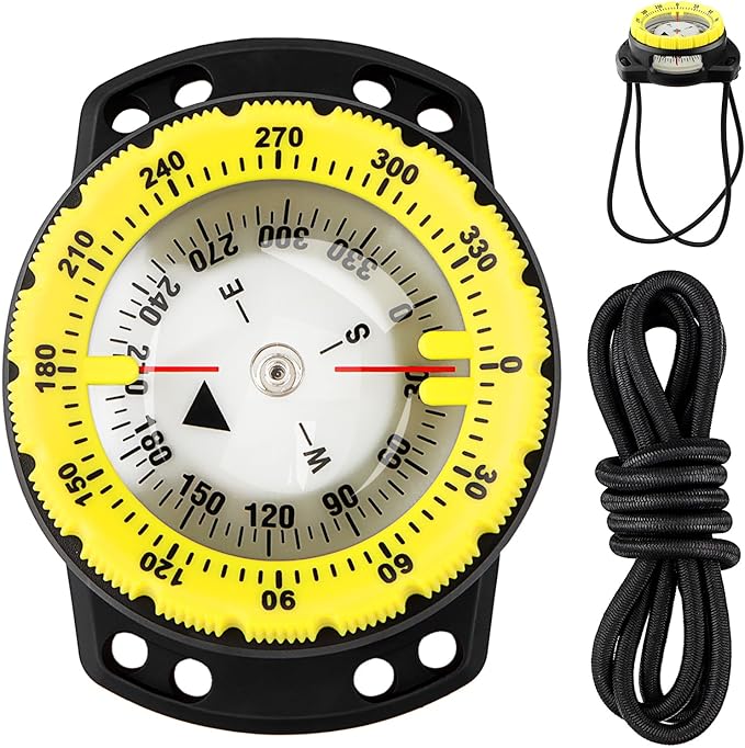 Scuba Dive Compass, Waterproof 5ATM Marine Navigation Wrist Compass by OVOVFANY