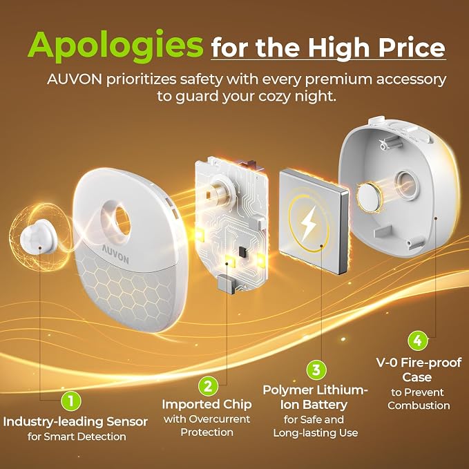 AUVON Rechargeable Battery Night Light, Mini - Image 7
