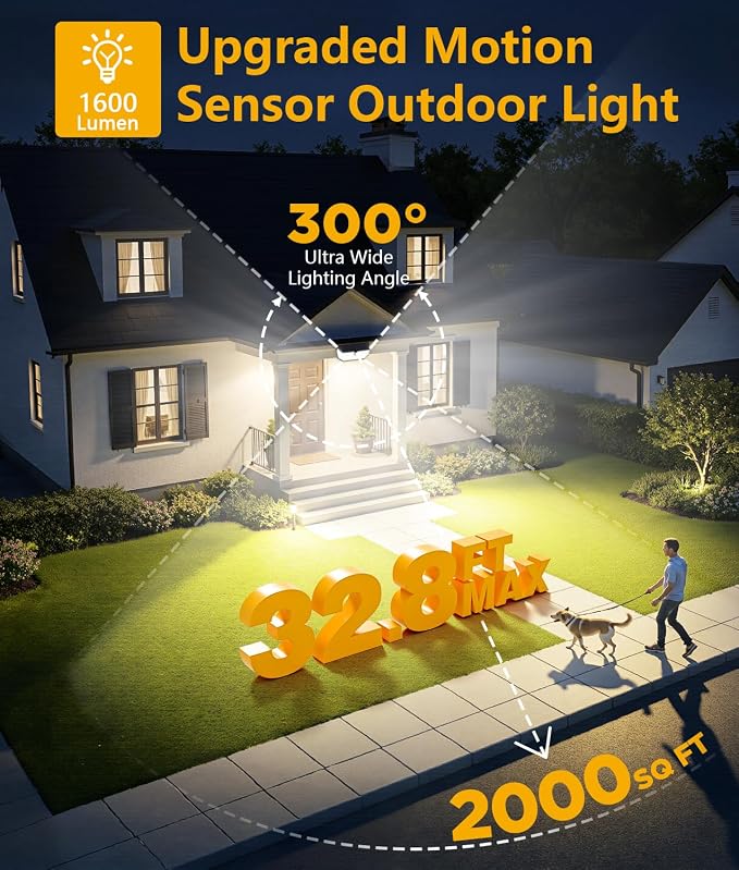 WdtPro Solar Lights Outdoor Waterproof, 300° Angle & 3 Lighting Modes Motion - Image 4