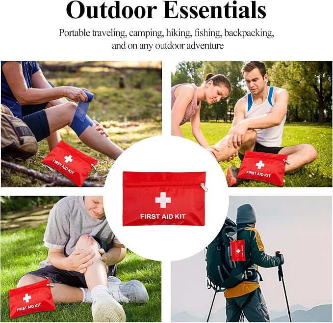 QCWN 12 Pack Empty First Aid Bag Mini Medical Kit Pouch Small Travel Emergency - Image 6