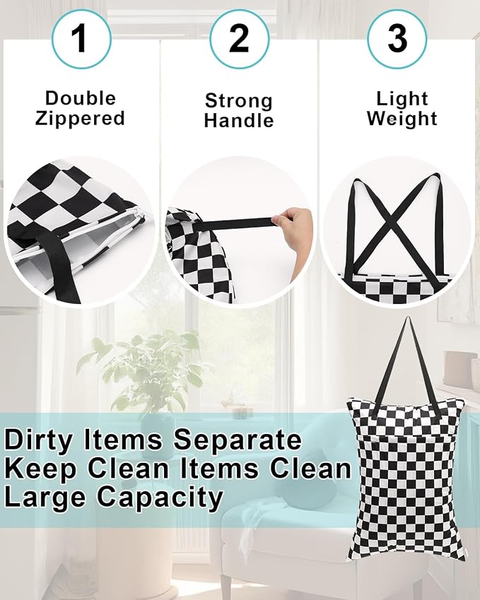 ALVA ALVABABY 2 Pack Large Wet Dry Bag Waterproof Hanging Cloth Diaper - Image 2