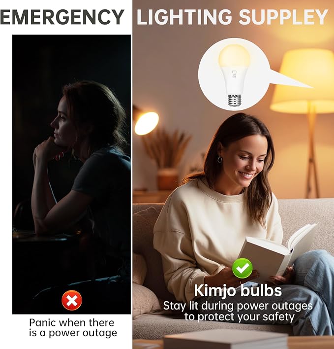 Kimjo 4 Pack Rechargeable Light Bulbs - Image 2