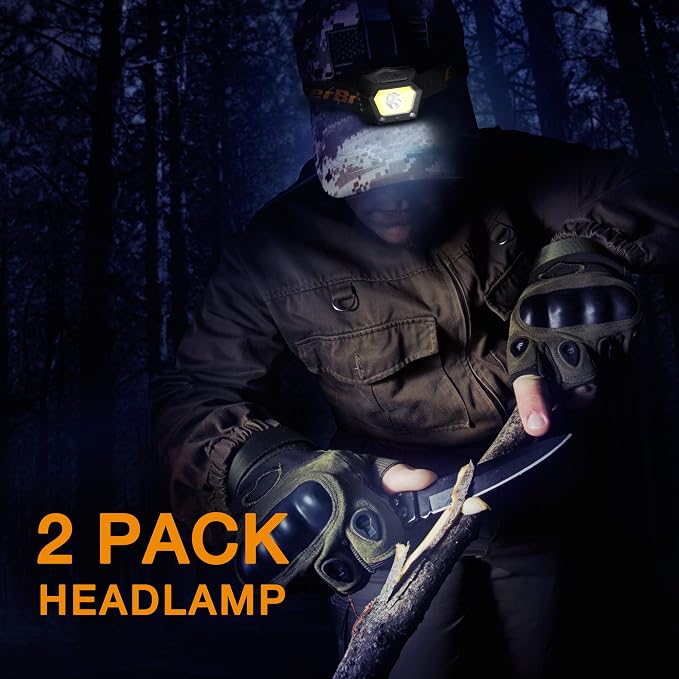 EverBrite 2-Pack Headlamp, Rechargeable LED Waterproof Headlight, USB Powered - Image 7
