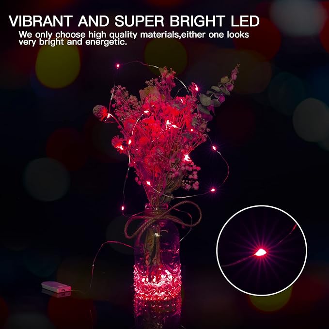 Brightown 12 Pack LED Fairy Lights, Waterproof, 7 Feet, 20 LEDs, Battery - Image 3