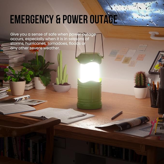 Lichamp LED Camping Lantern, 4 Pack Battery Powered Flashlight - Image 6