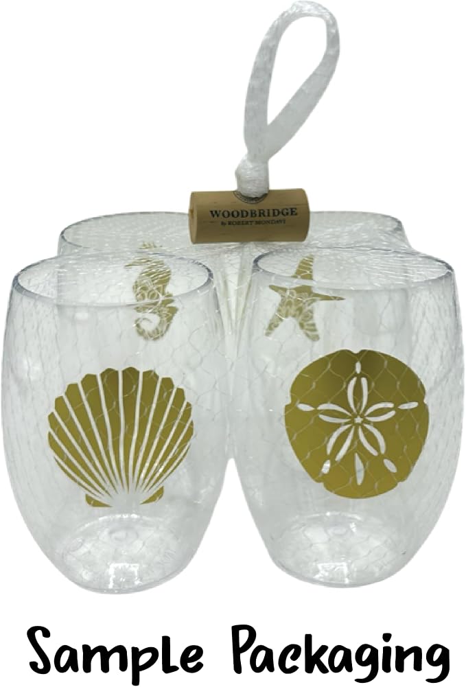 Set of 4 Shatterproof Designer 16 oz Plastic Wine Glasses MADE in the USA - Image 2