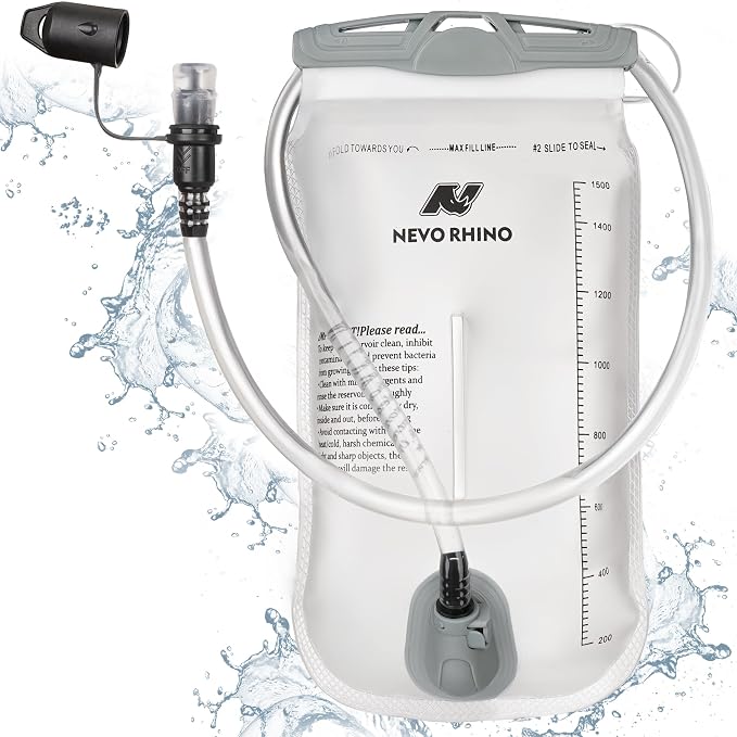 N NEVO RHINO Hydration Bladder1.5L- 2L-3L Leak Proof Water Reservoir, BPA -Free by NNEVORHINO