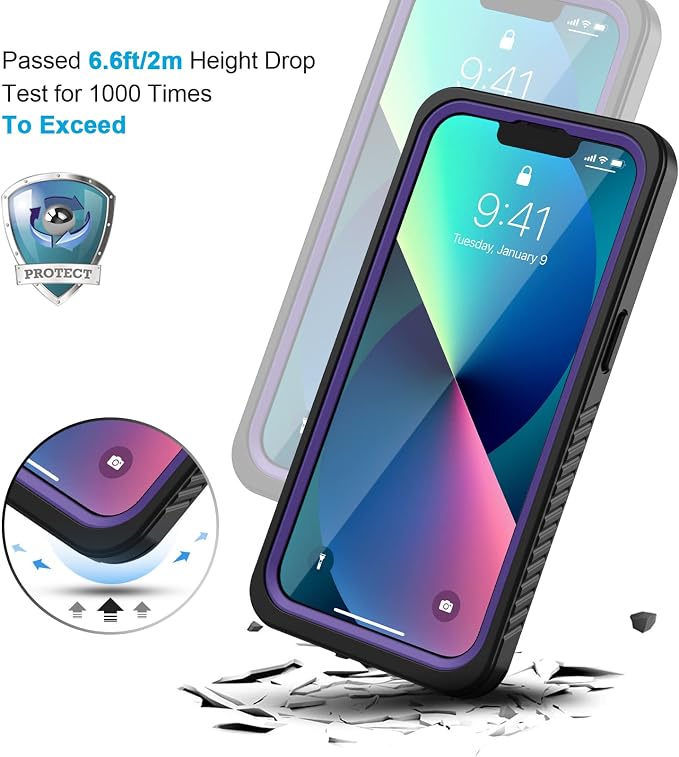 Lanhiem for iPhone 13 Case, IP68 Waterproof Dustproof Shockproof Cases - Image 4
