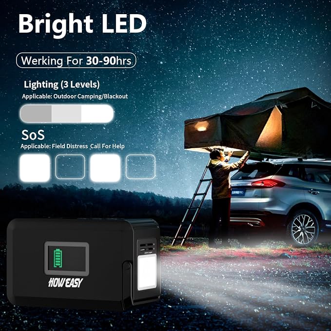 HOWEASY Portable Power Station120W, 24000mAh Camping Solar Generator, Portable - Image 5