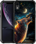 for iPhone XR Case, Star Cave Hungry Wolf Pattern Graphic Design Girl Boy Soft by FKBRCL4U