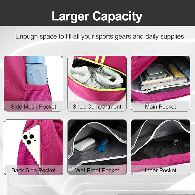 Hoedia Sports Drawstring Backpack - Image 4