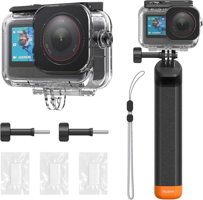TELESIN Waterproof Case Combo for Action 6 Underwater Housing Shell Cage + by telesin